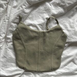 La Hearts Green Fitted Bustier Camisole